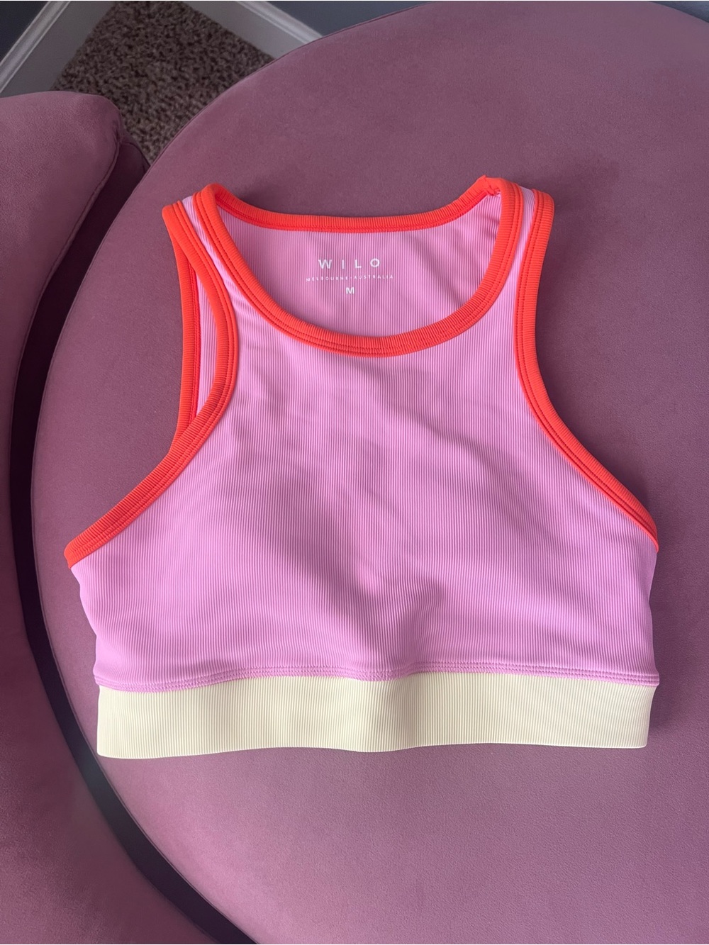 WILO Colorblock Ribbed Sports Bra